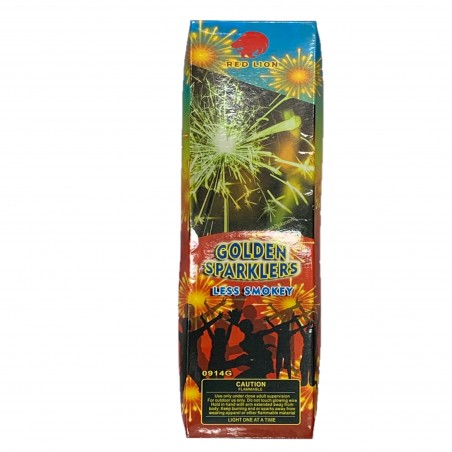 Red Lion Golden Sparklers (14 Inch), Less Smokey Sparklers, 100pcs In Each Box
