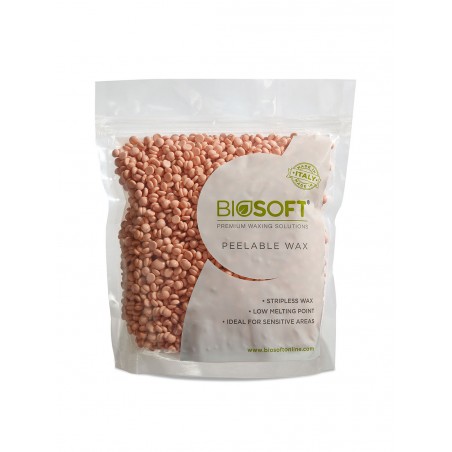 Biosoft Premium Waxing Solutions Peelable Wax Rose, 500g Ideal For Sensitive Areas