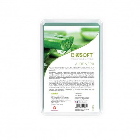 Biosoft Premium Waxing Solutions Aloe Vera Paraffin, 500g