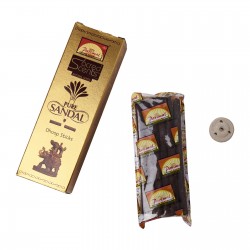 Parimal Sacred Scents Natural Chandan (Sandal) Dhoop Batti for Pooja and Prayer with Dhoop Stand