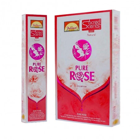 Parimal Sacred Scents Pure Rose Incense Sticks, 1 box of 6pkts, for Pooja and Prayer