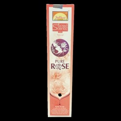Parimal Sacred Scents Pure Rose Incense Sticks, 1 box of 6pkts, for Pooja and Prayer