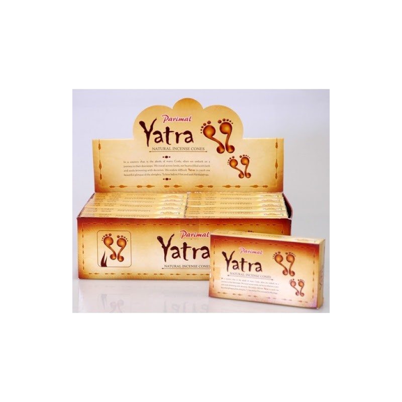 Parimal Yatra Natural Incense Cones, 1 box of 12 packs, for Pooja and Prayer