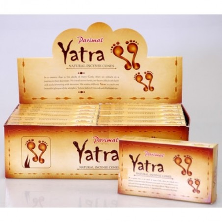 Parimal Yatra Natural Incense Cones, 1 box of 12 packs, for Pooja and Prayer