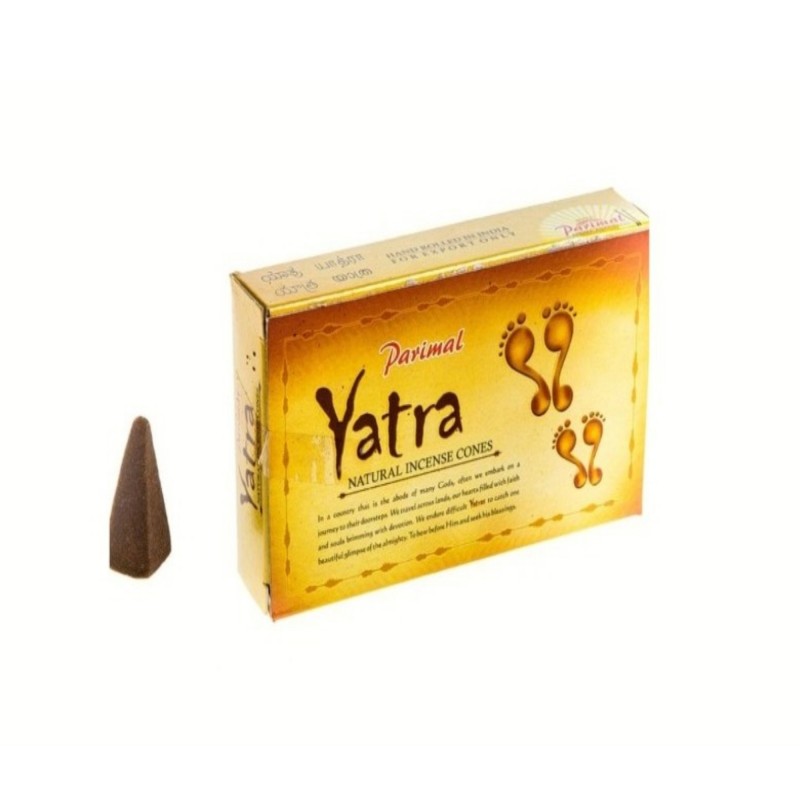 Parimal Yatra Natural Incense Cones, 1 box of 12 packs, for Pooja and Prayer
