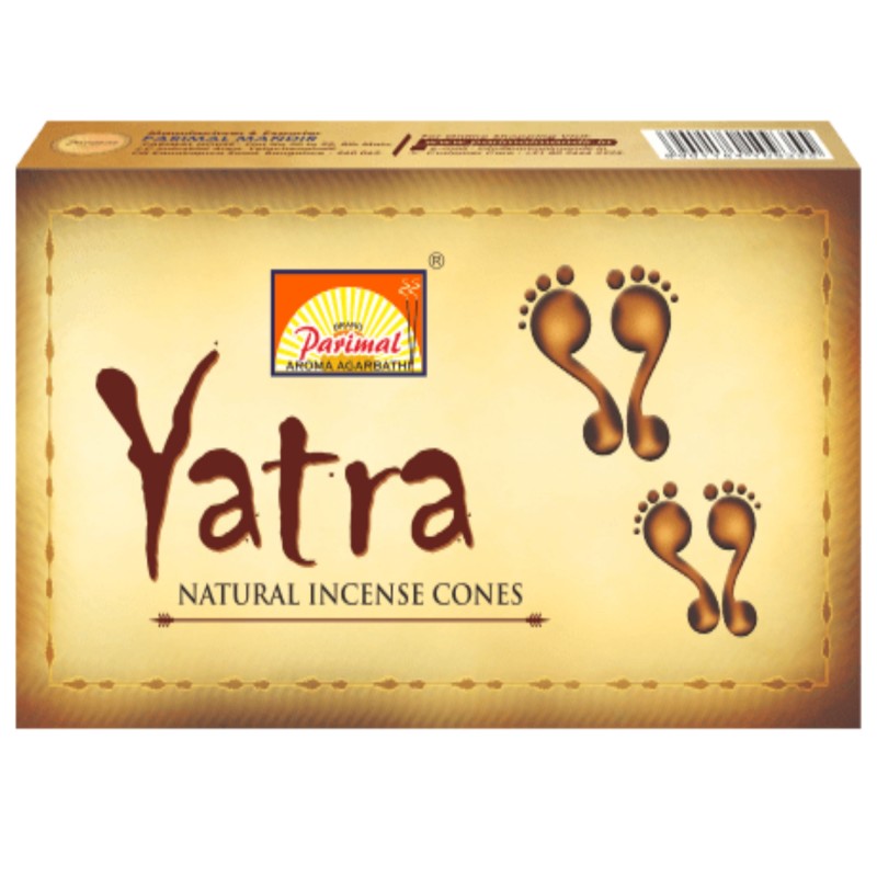 Parimal Yatra Natural Incense Cones, 1 box of 12 packs, for Pooja and
