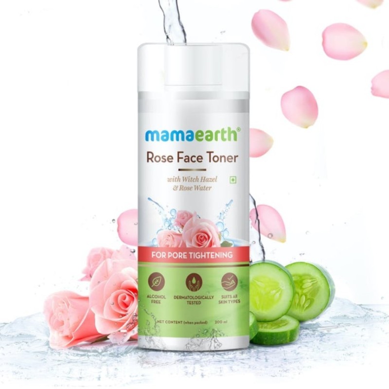 Mamaearth Rose Face Toner with Witch Hazel & Rose Water, for Pore