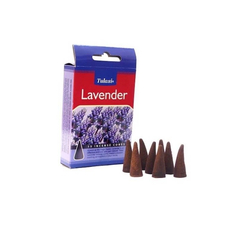 Tulasi Lavender Incense Cones, Pack of 4 (15 Pcs In 1 Pack)