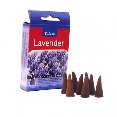 Tulasi Lavender Incense Cones, Pack of 4 (15 Pcs In 1 Pack)
