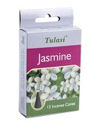 Tulasi Jasmine Incense Cones, Pack of 4 (15 Pcs In 1 Pack)