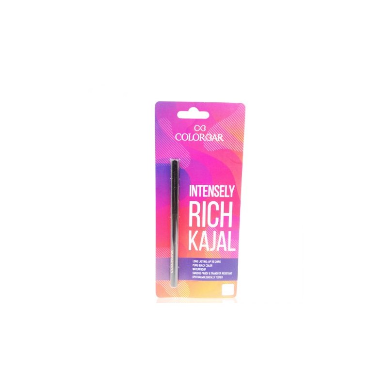 Colorbar Intensely Rich Kajal (Black), 0.30g- Lasts Upto 12Hrs, Smudge Proof & Waterproof