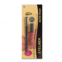 Eyetex Dazller Waterproof Eyeliner (Black), 1.1g (With Free- Eyetex Dazller Lip Color)