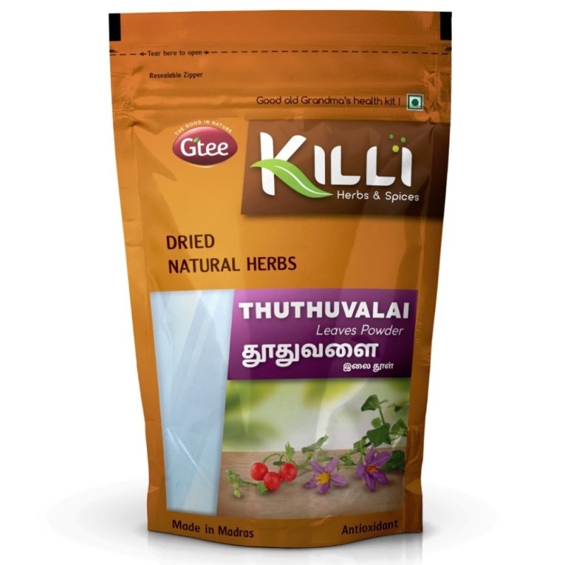 Killi Herbs & Spices Thuthuvalai Leaves Powder (Climbing Brinjal