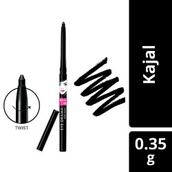 Elle 18 Eye Drama Bold Black Kajal, 0.35g- Lasts All Day, Smudge Proof & Waterproof