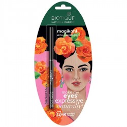 Biotique Natural Makeup Magikohl With Almond Oil (Blackest Black), 0.35g- 12Hrs Stay Long Formula