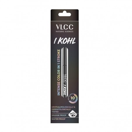 VLCC Natural Skin Sciences I Kohl Intense Color In One Stroke (Black), 0.35g- Lasts Upto 10Hr, Smudge Proof & Waterproof