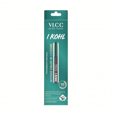 VLCC Natural Skin Sciences I Kohl Intense Color In One Stroke (Green), 0.35g- Lasts Upto 10Hrs, Smudge Proof & Waterproof