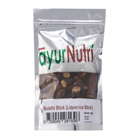 AyurNutri Mulethi Sticks Whole, 100g, Liquorice Root, Sabut Mulethi, Natural Health Product