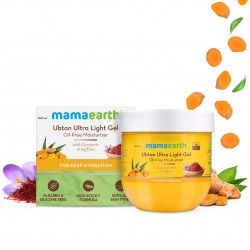 Mamaearth Ubtan Ultra Light Gel Oil-Free Moisturizer With Turmeric & Saffron, 200ml For Deep Hydration