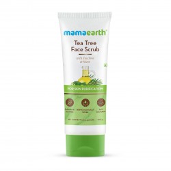 Mamaearth Tea Tree Face Scrub With Tea Tree & Neem, 100g For Skin Purification