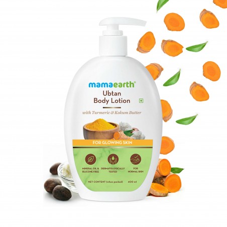 Mamaearth Ubtan Body Lotion With Turmeric & Kokum Butter, 400ml For Glowing Skin