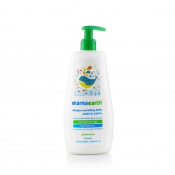Mamaearth Deeply Nourishing Body Wash For Babies With Coconut Based Cleansers, 400ml Tear-Free (0-5 Years)