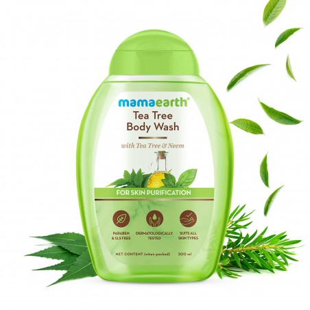 Mamaearth Tea Tree Body Wash With Tea Tree & Neem, 300ml For Skin Purification