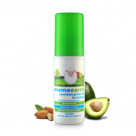 Mamaearth Nourishing Hair Oil For Babies With Almond & Avocado Oil, 100ml (0-10 Years)