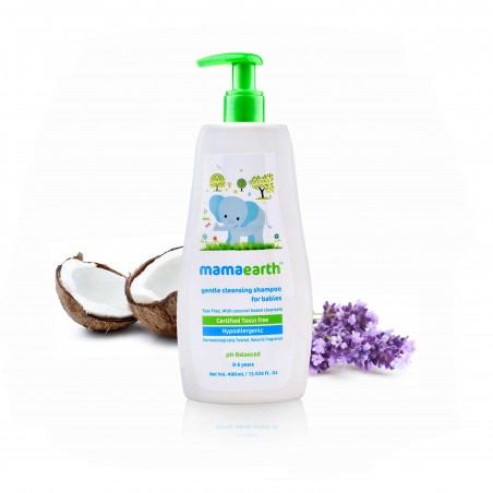Mamaearth Gentle Cleansing Shampoo For Babies, 400ml With Coconut Based Cleansers, Tear Free (0-5 Years)