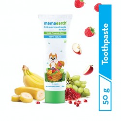 MamaEarth Fruit Punch Toothpaste For Kids, Pack of 2 (50g Each)- 100% Natural (12+ Months)