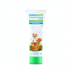 MamaEarth Fruit Punch Toothpaste For Kids, Pack of 2 (50g Each)- 100% Natural (12+ Months)