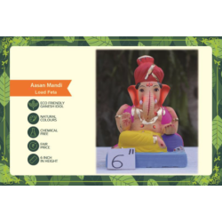 Aasan Mandi Load Feta Eco Friendly Ganesha Idol Made of Clay Shadu