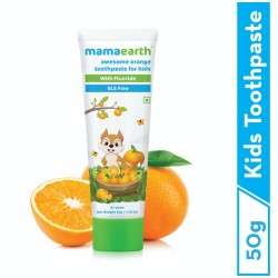 MamaEarth Awesome Orange Toothpaste For Kids, Pack of 2 (50g Each), SLS Free (4+ Years)
