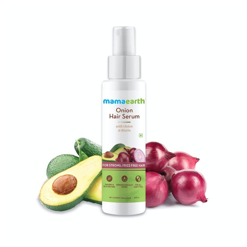 MamaEarth Onion Hair Serum With Onion & Biotin, 100ml For Strong Frizz-Free Hair