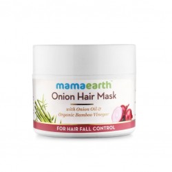 MamaEarth Onion Hair Mask, 200g with Onion Oil & Organic Bamboo Vinegar For Hair Fall Control