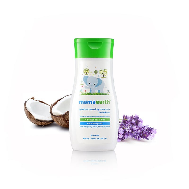 MamaEarth Gentle Cleansing Shampoo For Babies, 200ml With Coconut Based Cleansers (0-5 Years)