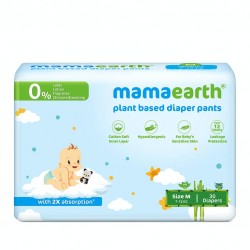 MamaEarth Plant Based Diaper Pants With 2X Absorption, Size M (7-12 Kg), 30 Diapers