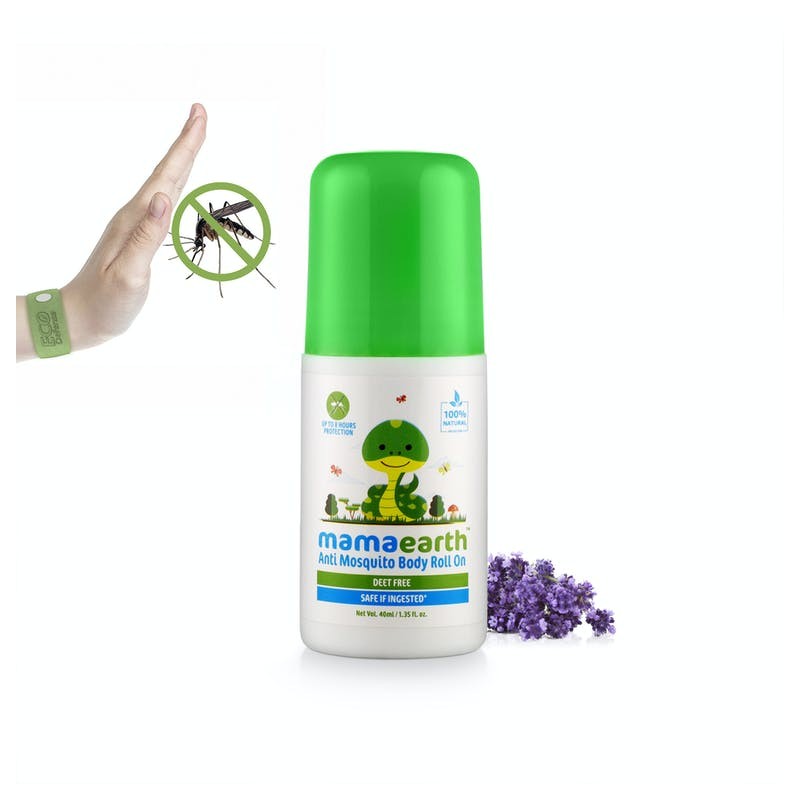 MamaEarth Anti Mosquito Body Roll On, 40ml, 100% Natural, Upto 8Hrs Protection