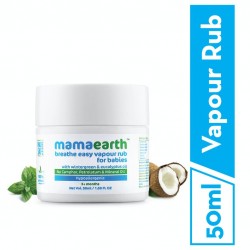 MamaEarth Breathe Easy Vapourub For Babies With Winter Green & Eucalyptus Oil, 50ml (3+ Months)