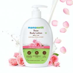 MamaEarth Rose Body Lotion With Rose Water & Milk, 400ml For Deep Hydration