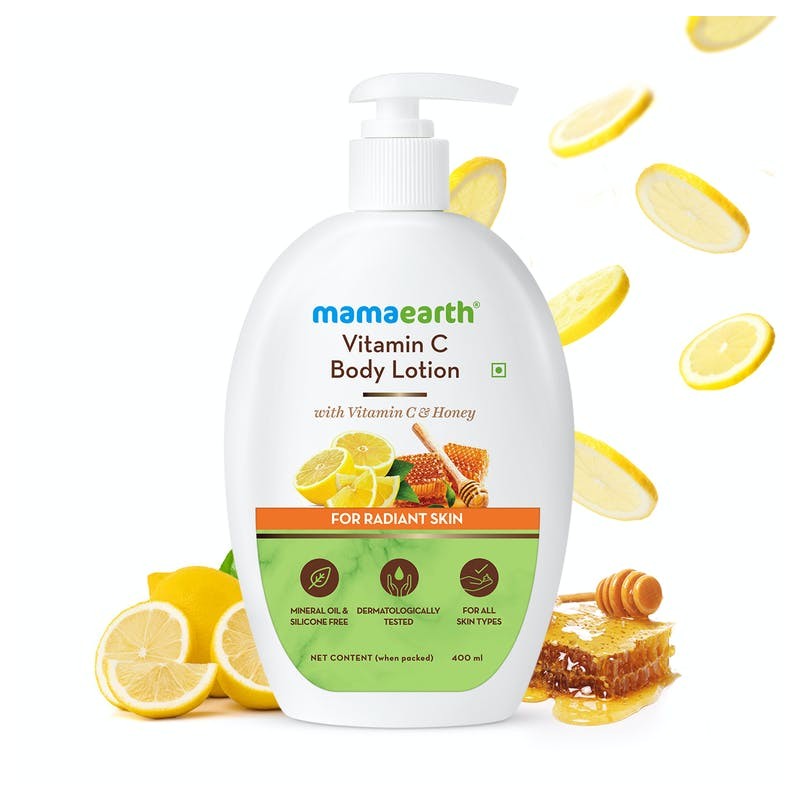 MamaEarth Vitamin C Body Lotion With Vitamin C & Honey, 400ml For Radiant Skin