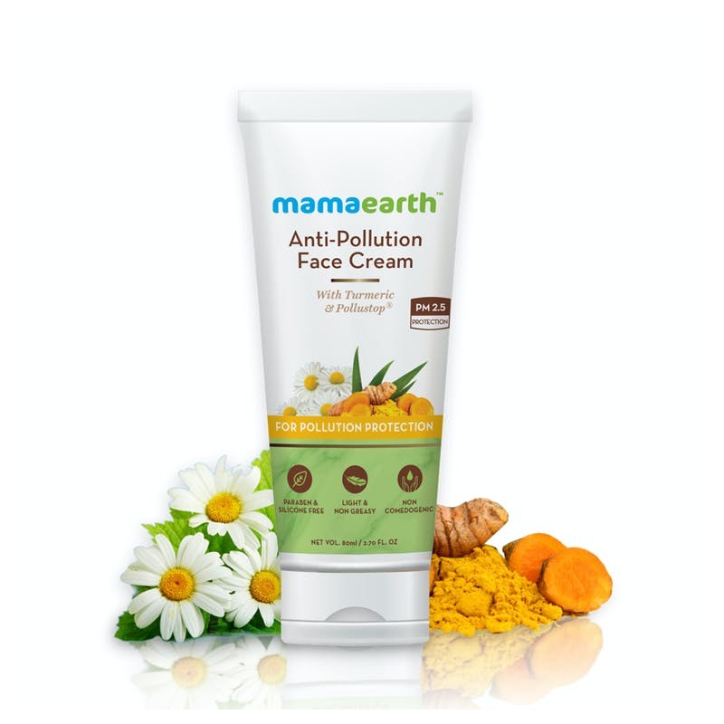 MamaEarth Anti-Pollution Face Cream With Turmeric & Pollustop, 80g For Pollution Protection