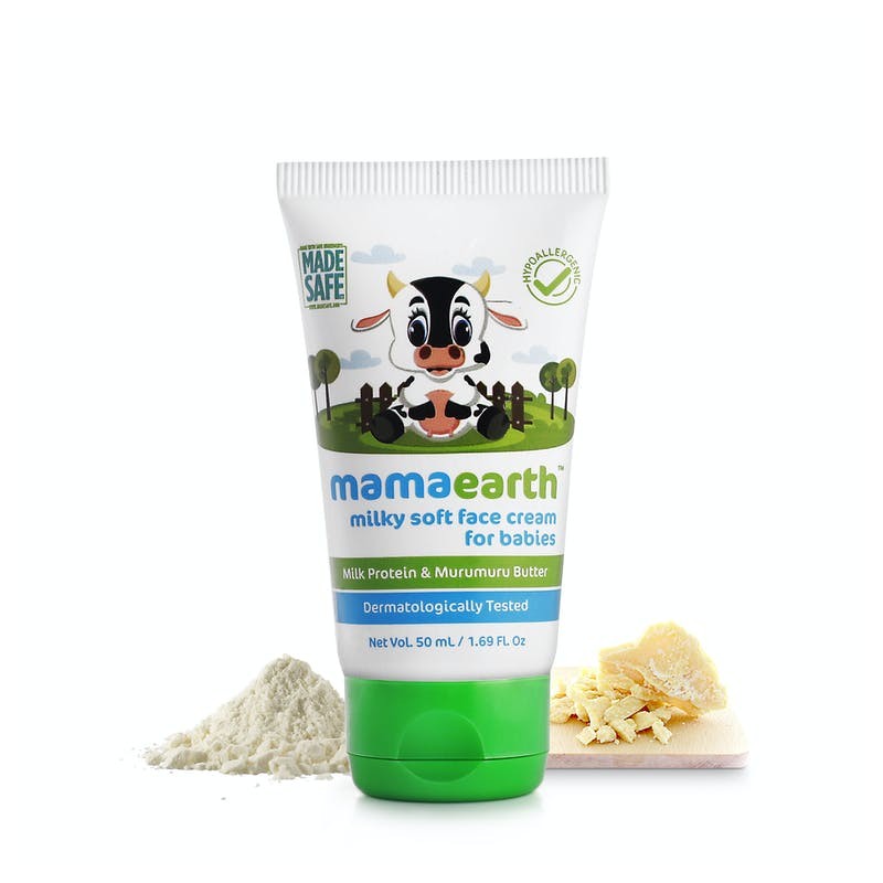 MamaEarth Milky Soft Face Cream For Babies With Milk Protein & Murumuru Butter, 60g