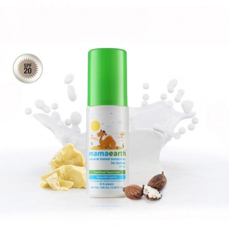 MamaEarth Mineral Based Sunscreen For Babies, 100ml, SPF 20+ (0-10 Years)