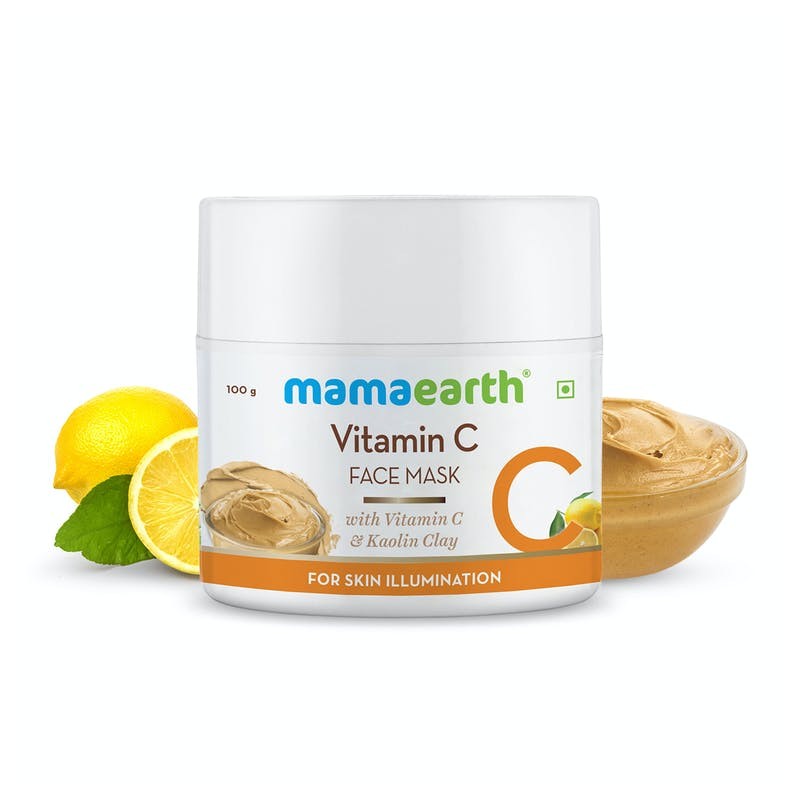 MamaEarth Vitamin C Face Mask With Vitamin C & Kaolin Clay, 100g For Skin Illumination