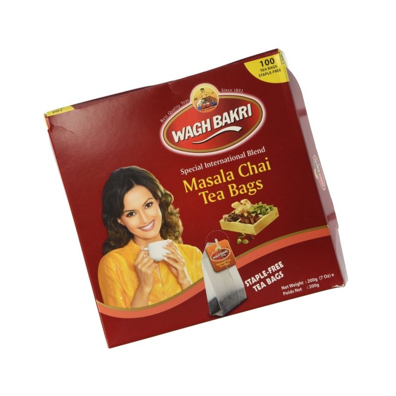 Wagh Bakri Masala Chai Tea Bags, 200g (100 Tea Bags)