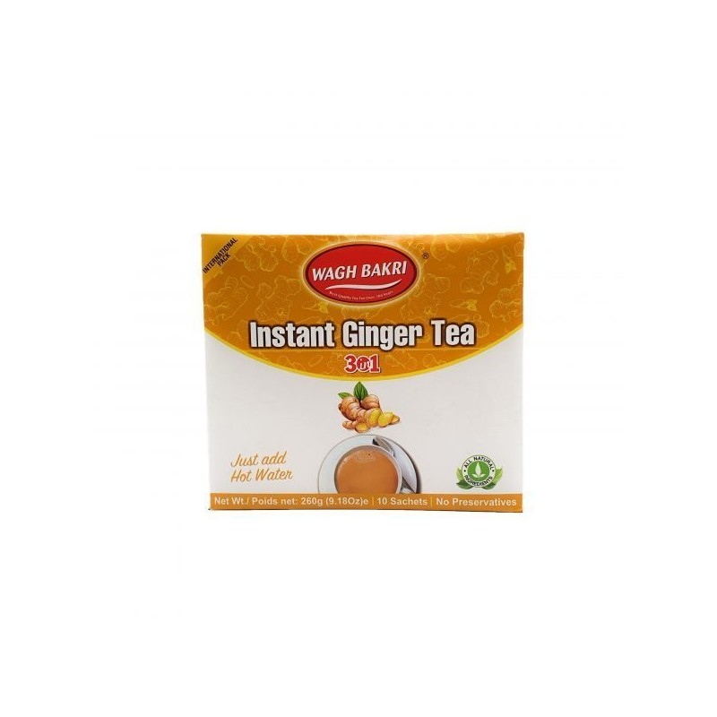 Wagh Bakri Instant Ginger Tea 3 in 1, 260g (10 Sachets)
