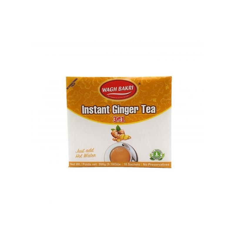 Wagh Bakri Instant Ginger Tea 3 in 1, 260g (10 Sachets)