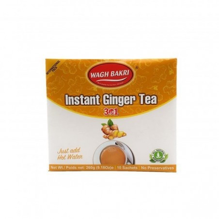 Wagh Bakri Instant Ginger Tea 3 in 1, 260g (10 Sachets)