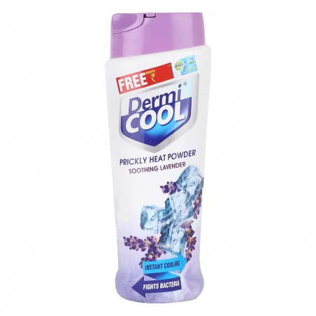 Dermi Cool Prickly Heat Powder Soothing Lavender, 150g- Instant Cooling, Fights Bacteria
